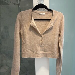 Reformation Light Beige Knit Sweater